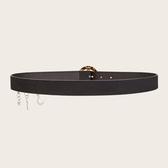 Leopard Buckle Belt Vintage PU Leather Punk Jeans Pants Belt