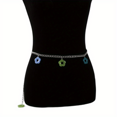 Flower Pendant Waist Chain Hollow Out Metal Belly Chain