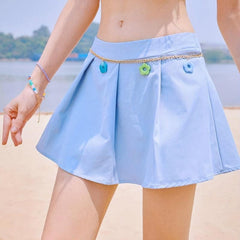 Flower Pendant Waist Chain Hollow Out Metal Belly Chain