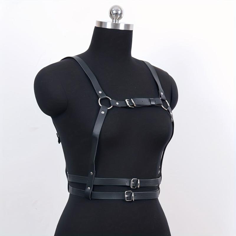 Double Layer Punk Waist Belt Body Harness Belt Vintage Gothic Vest Belt
