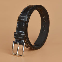 Women's Thin No Hole Eyelet Belt For Jeans Pants Dress