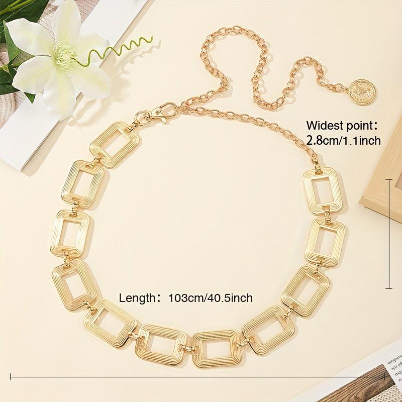 Vintage Metal Waistband Chain Belt for Women