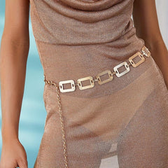 Vintage Metal Waistband Chain Belt for Women