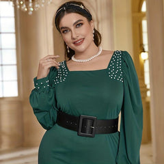 Wide PU Belt Square Buckle Women Coat Belt Dress Girdle