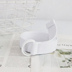 Canvas Belt Solid Decorative Belt For Women Girls