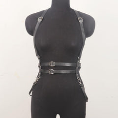 Body Harness Belt Corset Pu Leather Waist Belt Gothic Belt Suspenders