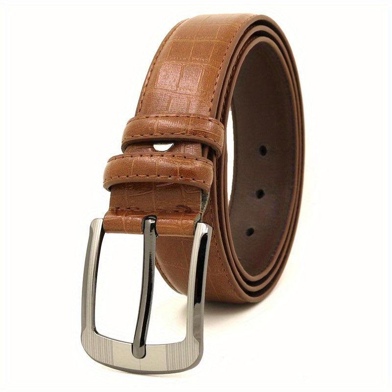 Alloy Single Prong Dress Buckle Belt for Men