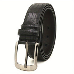 Alloy Single Prong Dress Buckle Belt for Men