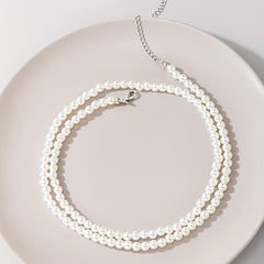 Faux Pearl Waist Metal Waistband Chain Belt for Women