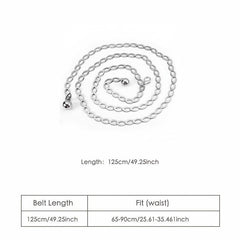 Metal Chain Belt Decoration Thin Waist Chain For Women
