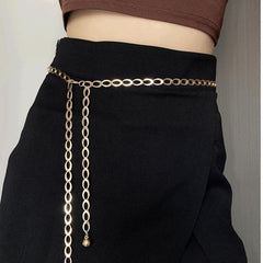 Metal Chain Belt Decoration Thin Waist Chain For Women