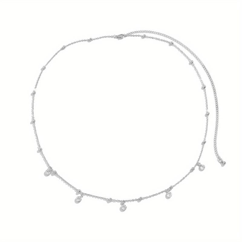 Crystal Pendant Tassel Waist Chain Elegant Belly Chain Women Decorative Accessor