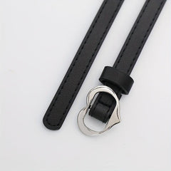 Heart Shape Buckle PU Belt Women Waist Belts Casual Jeans Belts