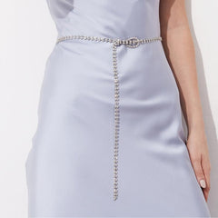 Rhinestone Glitter Waist Chain Sparkle Belt with Buckle