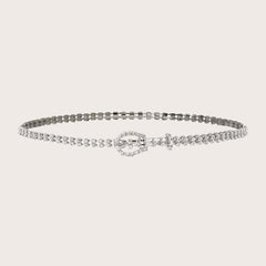 Rhinestone Glitter Waist Chain Sparkle Belt with Buckle