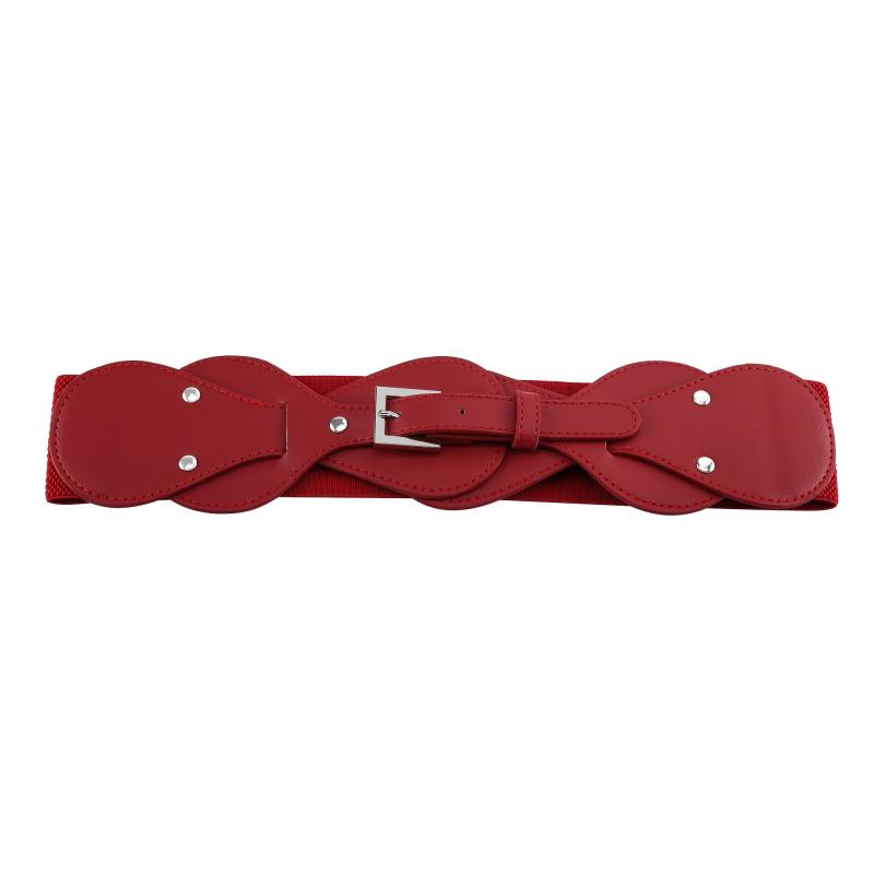 Women Vintage Waist Belt Elastic Stretch Cinch Waistband Dress Belt