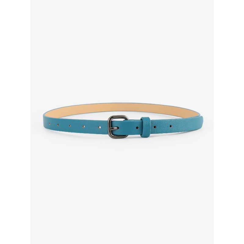 Soft Solid Thin Leather Belt for Women