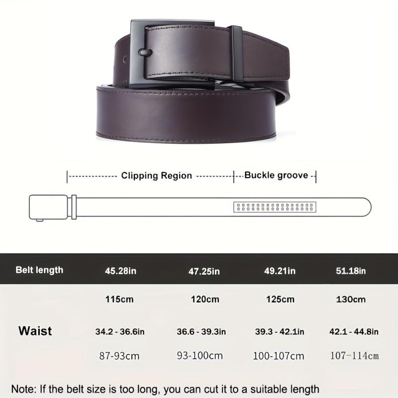 Men's Reversible Leather Belt with Rotated Buckle
