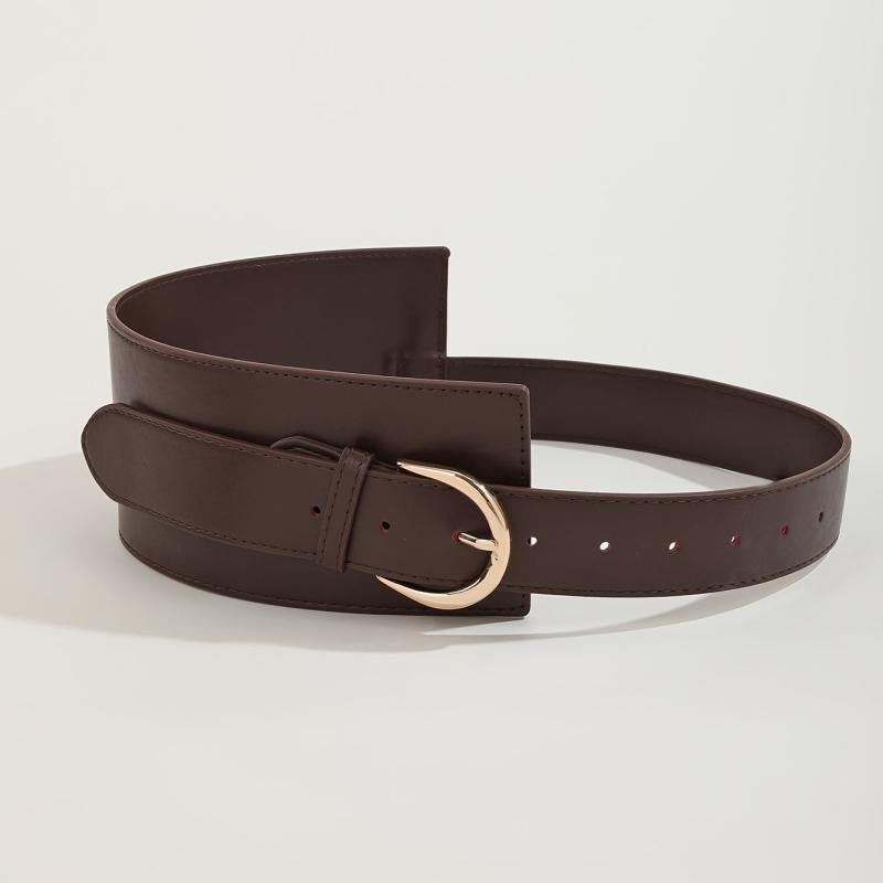 Wide PU Leather Belt Vintage Costume Waist Belt For Women Girls