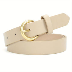 Women's Golden Buckle Pu Leather Belt