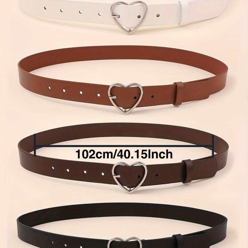 Heart Pin Buckle Belt Vintage Classic Jeans Pants Dress Girdle For Women