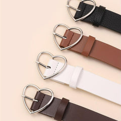 Heart Pin Buckle Belt Vintage Classic Jeans Pants Dress Girdle For Women
