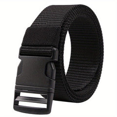 Nylon Plastic Buckle Belt Canvas Woven Belt for Men