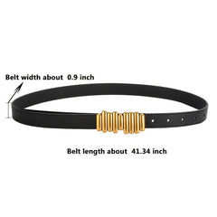 Ladies Metal Buckle Solid Belt Accessories