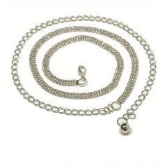 Rhinestone Decor Waist Chain Belly Chain Belt Sparkling Tassel Girdle