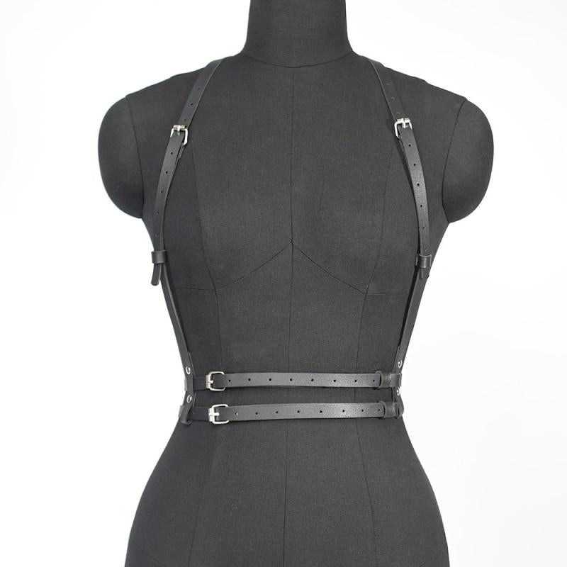 Women PU Leather Harness Belt Body Harness Corset Waist Straps Gothic Clothes