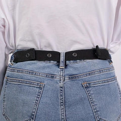 Buckleless Jeans Belt for Women Men Elastic Invisible Casual Belt