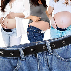Buckleless Jeans Belt for Women Men Elastic Invisible Casual Belt