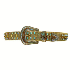 Sparkling Rhinestone Belt Hip Hop Western Cowboy Cowgirl Belt