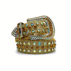Sparkling Rhinestone Belt Hip Hop Western Cowboy Cowgirl Belt