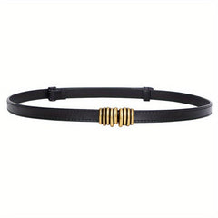 Vintage Striped Buckle Belt Thin Waistband for Women