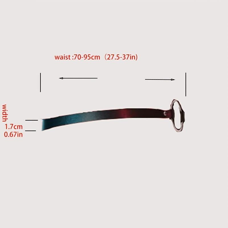 Women's PU Leather Waist Belt O Ring Elastic Belts
