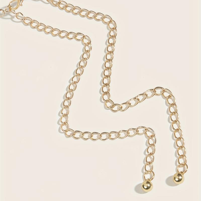 Hollow Out Metal Belt Wide Waistband for Women
