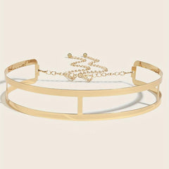Hollow Out Metal Belt Wide Waistband for Women