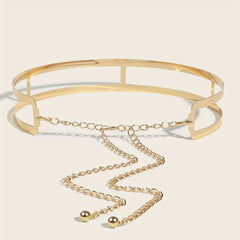 Hollow Out Metal Belt Wide Waistband for Women