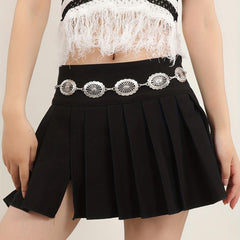 Boho Metal Hollow Waist Chain Tassel Dress Belt Women Belly Chain