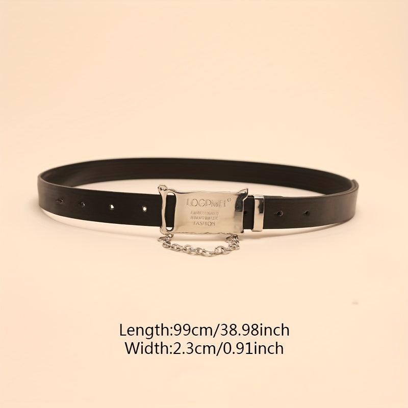 Chain Tassel Buckle Belt Unisex PU Belt Casual Jeans Pants Belts
