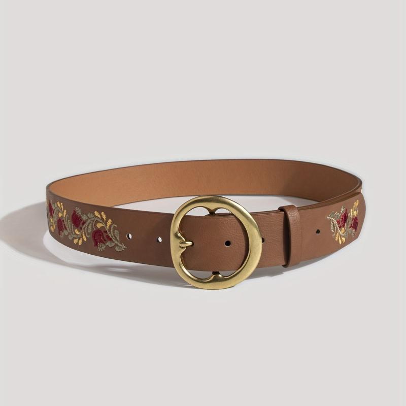 Boho Flower Embroidery Belt for Women
