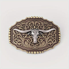 Boho Bull Head Belt Buckle For Women & Men Vintage Western Cowboy