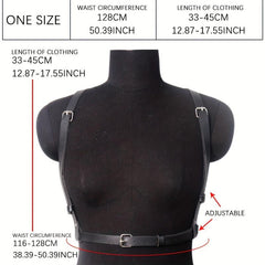 PU Leather Harness Belt Adjustable Punk Waistband Sexy Rivet