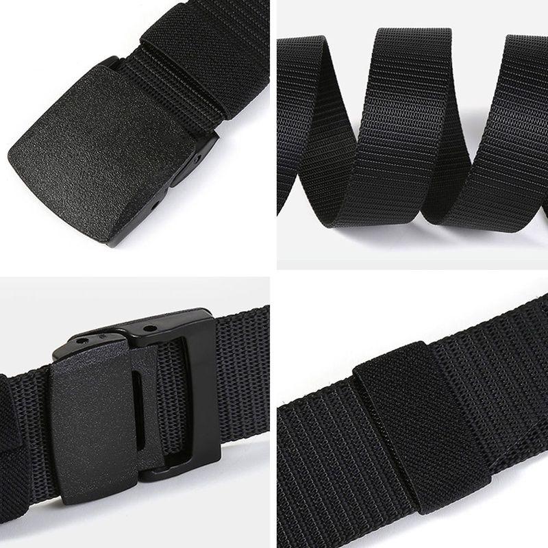 Canvas Belt Hypoallergenic Metal Nylon Cloth Belt Automatic Buckle Casual Jeans