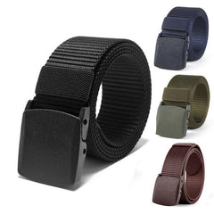 Canvas Belt Hypoallergenic Metal Nylon Cloth Belt Automatic Buckle Casual Jeans