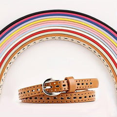 Candy Waist Belts Vintage Hollow PU Leather Belt Pants Jeans Belt For Women