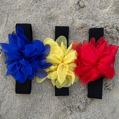 Boho Flower Decor Elastic Waistband Dress Belt