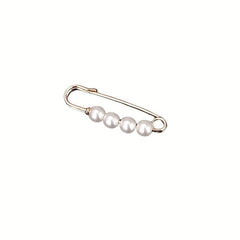 2pcs Pearl Beads Trousers Waist Pin Set Casual Clothes Brooch Accessories