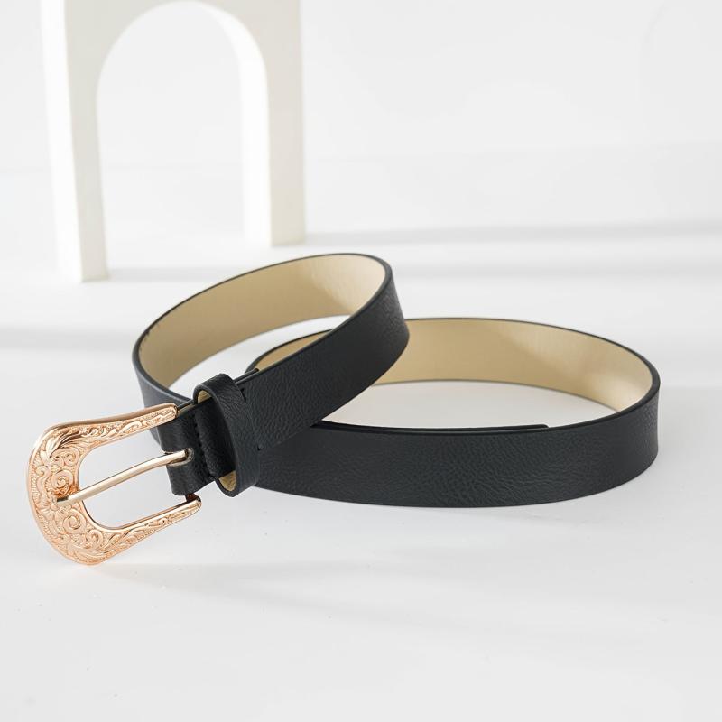 Women's Pu Leather Belt with Pin Buckle Decoration
